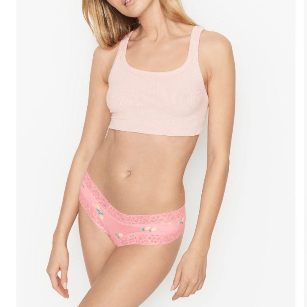 Ribbed Lace Cheeky Panty